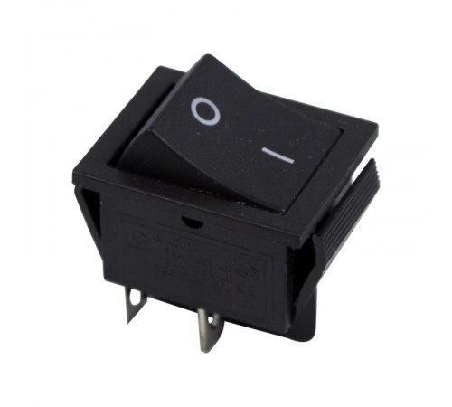 Выключатель клавишный 250V 15А (4с) (ON)-OFF черный Б/Фикс  36-2380  REXANT