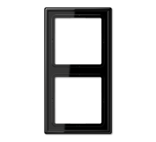 Рамка для вертикальной и горизонтальной установки, 2 поста; дюропласт; черный; LS990  LS982SW  Jung