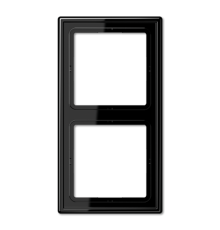 Рамка для вертикальной и горизонтальной установки, 2 поста; дюропласт; черный; LS990  LS982SW  Jung