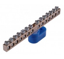 Шина _N_ 150.14 Шина "N" на 14 присоединений 150А на 1 изоляторе стойка  Шина _N_ 150.14  HEGEL