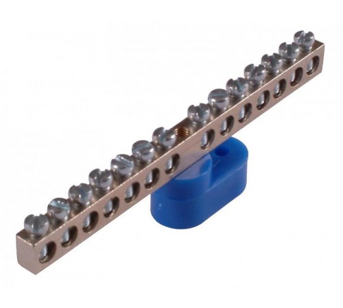 Шина _N_ 150.14 Шина "N" на 14 присоединений 150А на 1 изоляторе стойка  Шина _N_ 150.14  HEGEL