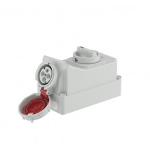 Розетка наружной уст. с механической блокировкой и боковым расположением разъема IP67 32А 3P+E 400В  DIS5613286  DKC