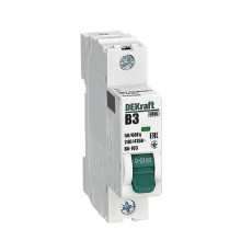 Выключатель автоматический однополюсный ВА-103 1Р 3А характеристика B 6кА  12202DEK  DEKraft