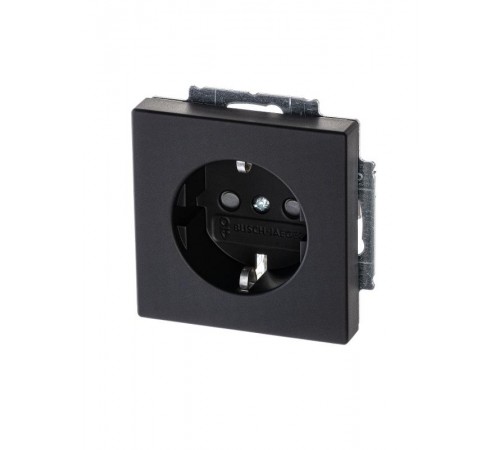 Розетка SCHUKO 16А 250В с защитными шторками, серия solo/future, цвет чёрный бархат  2013-0-5333   2CKA002013A5333  ABB