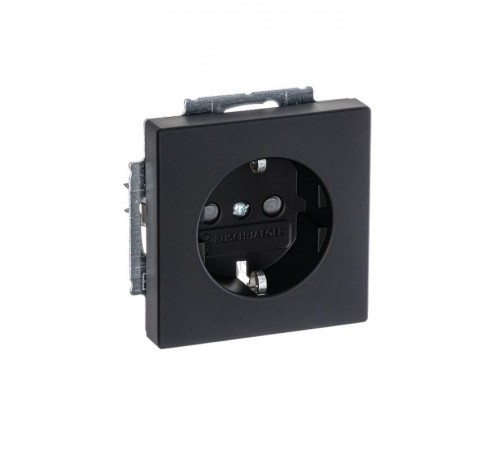 Розетка SCHUKO 16А 250В с защитными шторками, серия solo/future, цвет чёрный бархат  2013-0-5333   2CKA002013A5333  ABB