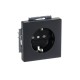 Розетка SCHUKO 16А 250В с защитными шторками, серия solo/future, цвет чёрный бархат  2013-0-5333   2CKA002013A5333  ABB