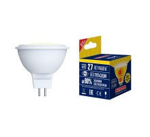 Лампа светодиодная LED-JCDR-7W/WW/GU5.3/NR LED. "JCDR", матовая. Серия Norma. 3000K  UL-00003839  Volpe