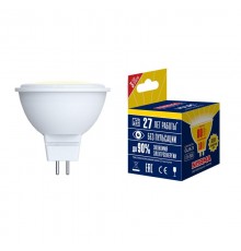 Лампа светодиодная LED-JCDR-7W/WW/GU5.3/NR LED. "JCDR", матовая. Серия Norma. 3000K  UL-00003839  Volpe