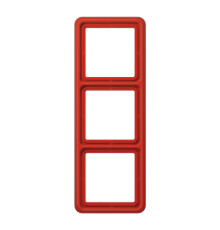 Рамка для вертикальной и горизонтальной установки ударопрочная, 3-кратная; красная  CD583WURT  Jung