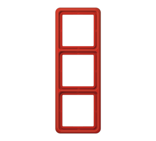 Рамка для вертикальной и горизонтальной установки ударопрочная, 3-кратная; красная  CD583WURT  Jung