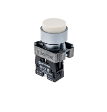 Кнопка выступающая, белая 1NO, мет. MTB2-BLZ111  58153  ОВЕН