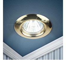 Светильник точечный встраиваемый под лампу ST3 50Вт MR16 золото штампованный  C0043802  ЭРА