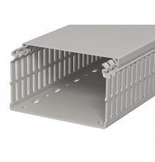 Кабель-канал перфорированный LKV N 75x125x2000 мм ПВХ серый RAL7030  6178430  OBO Bettermann