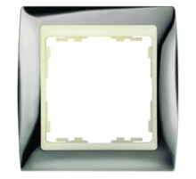 Simon 82 Рамка декоративная, 4 поста, S82, вороненая сталь-слоновая кость  82744-67  Simon