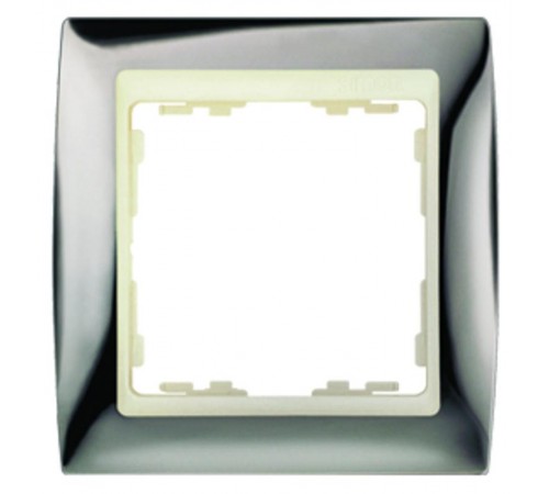 Simon 82 Рамка декоративная, 4 поста, S82, вороненая сталь-слоновая кость  82744-67  Simon