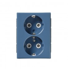 Розетка Double Shuko 16А 230В Impressivo, синяя, RAL5007  302EUC-06   2TKA00002965  ABB
