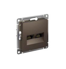 AtlasDesign Мокко Розетка 2-ая компьютерная RJ45+RJ45, кат.5E, механизм  ATN000685  SE