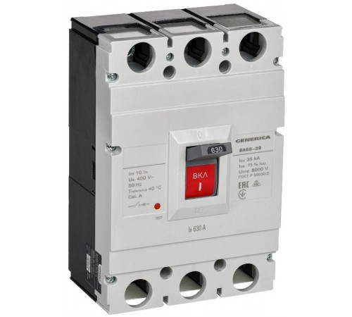 Выключатель автоматический ВА66-39 3Р 630А 35кА  SAV50-3-0630-G  GENERICA