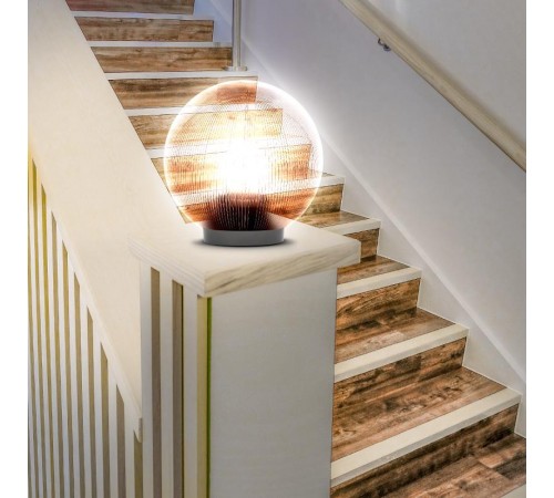 Светильник садово-парковый НТУ 02-100-355 без опоры, шар дымчатый призма D=350 mm  Б0048073  ЭРА