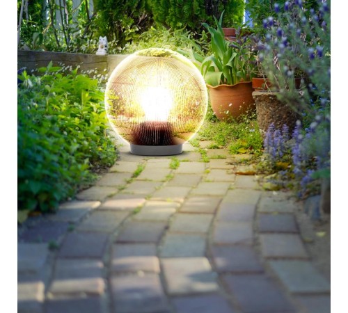 Светильник садово-парковый НТУ 02-100-355 без опоры, шар дымчатый призма D=350 mm  Б0048073  ЭРА