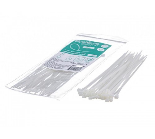 Стяжка кабельная 200х2.5 Белая (100шт)  IMT20025W  SE