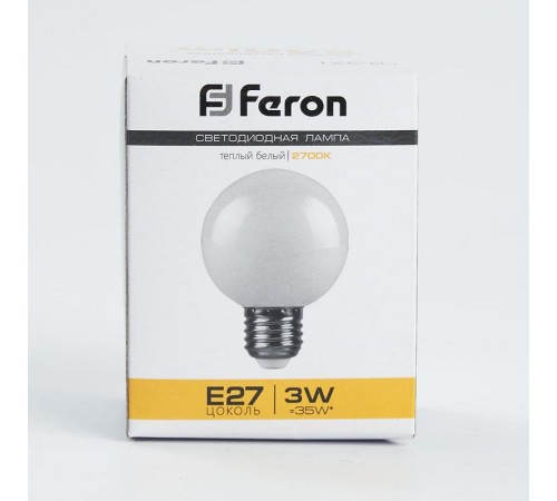 Лампа светодиодная для белт лайта LB-371 (3W) 230V E27 2700K G60  25903  FERON
