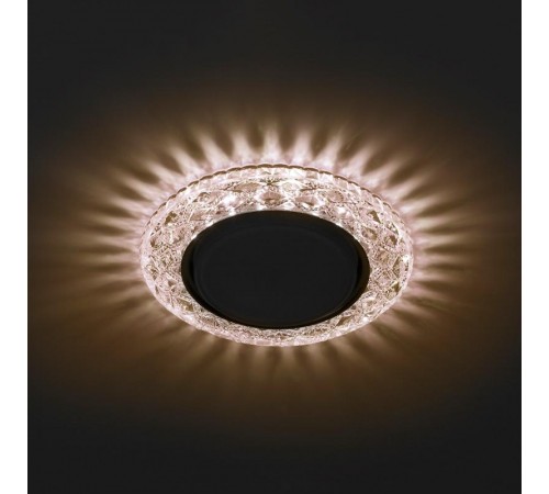 Светильник точечный встраиваемый под лампу DK LD24 15Вт GX53 шампань с подсветкой  Б0029632  ЭРА