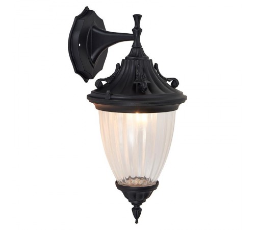 Светильник садово-парковый PL581 на стену вниз 60W 230V E27, черный  41164  Feron