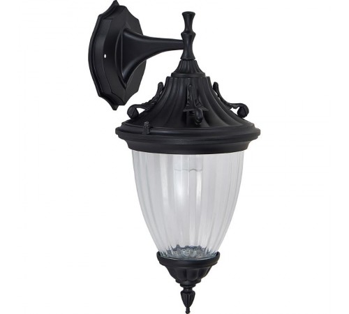 Светильник садово-парковый PL581 на стену вниз 60W 230V E27, черный  41164  Feron