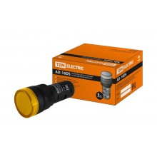 Лампа AD-16DS(LED)матрица d16мм желтый 12В AC/DC   SQ0702-0052  TDM