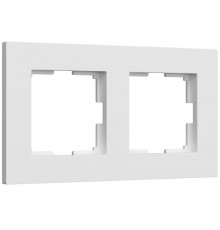 W0022961/ Электроустановочные изделия - Рамка на 2 поста Slab (белый матовый)  a062795  Werkel
