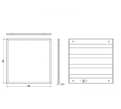 Светильник светодиодный  SPO-6-36-6K-P-EM 36Вт 6500K 595х595 призма со встроенными БАП 1час 20%  Б0065299  ЭРА