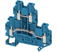 КЛЕММНИК ВИНТОВОЙ ПРОХОДНОЙ, СЕЧЕНИЕМ ПРОВОДА 4ММ2, 2ВХ/2ВЫХ СИНИЙ  NSYTRV24DBL  Schneider Electric