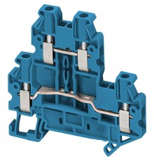 КЛЕММНИК ВИНТОВОЙ ПРОХОДНОЙ, СЕЧЕНИЕМ ПРОВОДА 4ММ2, 2ВХ/2ВЫХ СИНИЙ  NSYTRV24DBL  Schneider Electric