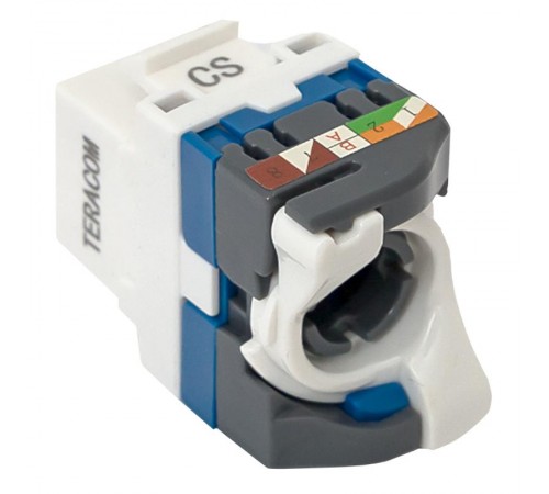 Модуль Keystone TERACOM CS Cat.5E неэкранированный 110 IDC 180 градусов самозажимной (Toolless) серый  TRCS-KSTN-RT180-5EUTP-GY  EKF