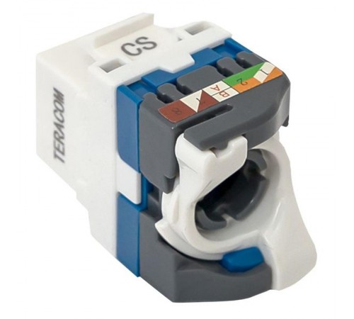 Модуль Keystone TERACOM CS Cat.5E неэкранированный 110 IDC 180 градусов самозажимной (Toolless) серый  TRCS-KSTN-RT180-5EUTP-GY  EKF