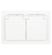 Розетка Intro Style 7-207-01 2P+E Schuko с крышкой штор., 16А-250В, IP20, СУ, белый   Б0060643  Intro