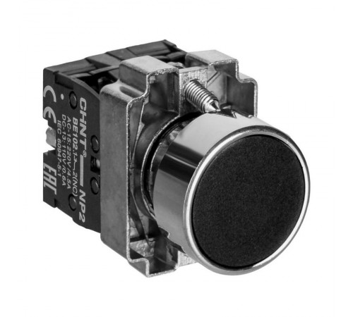 Кнопка управления NP2-BA25 без подсветки черная, 1НО+1НЗ, IP40 (R)  573962  CHINT