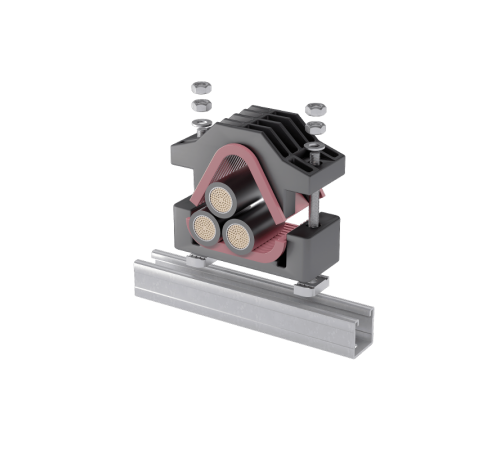 Универсальное крепление для кабеля усиленное диаметром 35-50 мм  UKK3-35-50  КМ-Профиль