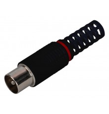 Разъем   R-TV05 штекер TV без пайки цвет чёрный  Б0048306  ЭРА