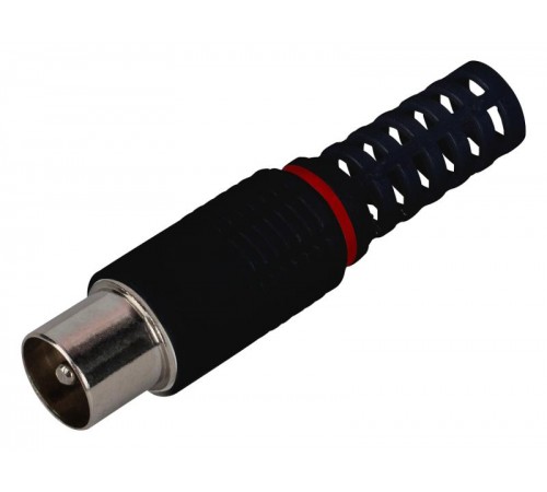 Разъем   R-TV05 штекер TV без пайки цвет чёрный  Б0048306  ЭРА