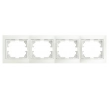 Рамка для розеток и выключателей Intro Plano 1-504-06 на 4 поста горизонтальная, СУ, перламутр  Б0053991  Intro