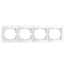 Рамка для розеток и выключателей Intro Plano 1-504-06 на 4 поста горизонтальная, СУ, перламутр  Б0053991  Intro