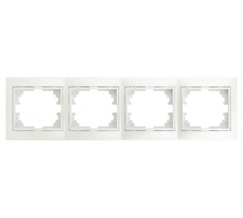 Рамка для розеток и выключателей Intro Plano 1-504-06 на 4 поста горизонтальная, СУ, перламутр  Б0053991  Intro