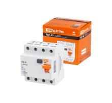 Выключатель дифференциальный (УЗО) ВД1-63 4Р 100А 500мА (тип АС, электромеханическое)  SQ0203-0097  TDM