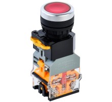 Кнопка D8-11D d=22мм 1з+1р с подсветкой красная  BBT30-11D-3-12-K04  IEK