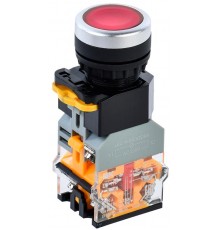 Кнопка D8-11D d=22мм 1з+1р с подсветкой красная  BBT30-11D-3-12-K04  IEK