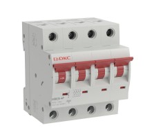 Автоматический выключатель модульный YON max типа MD63S, 4,5кА, 4 полюса, хар-ка D, 32А  MD63S-4PD32  DKC