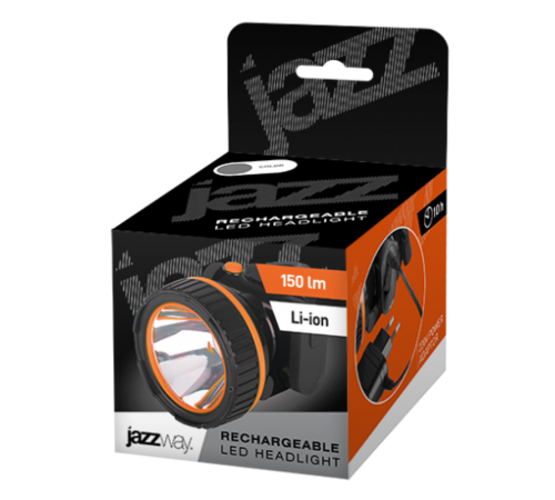 Фонарь прожекторный  AccuH7-L3W-bk, Li-ion, ПРОМО  5009004  JAZZway