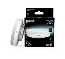 Лампа светодиодная LED 6Вт GX53 220В 4100К  108008206  Gauss